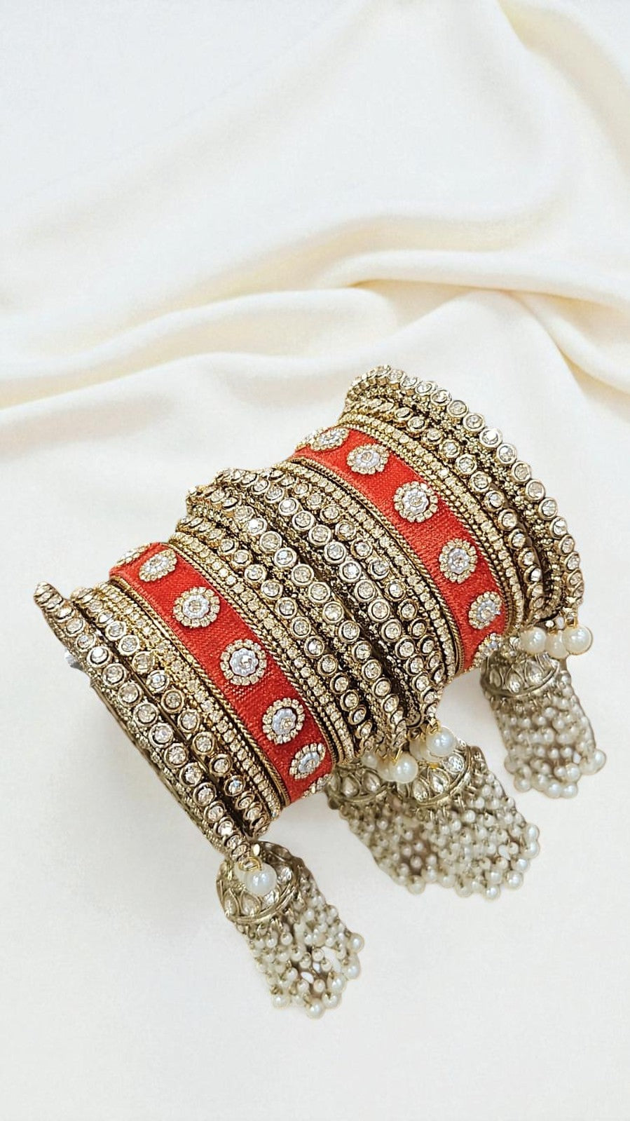 Velvet Short Bangles Set | Traditional & Festive Indian Jewelry for Women - Libasaa.com