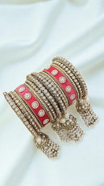 Velvet Short Bangles Set | Traditional & Festive Indian Jewelry for Women - Libasaa.com