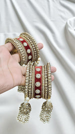 Velvet Short Bangles Set | Traditional & Festive Indian Jewelry for Women - Libasaa.com