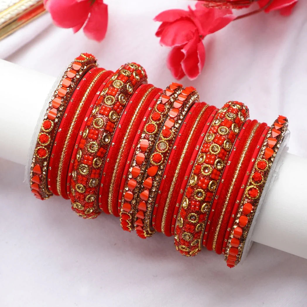 Traditional Lac Bangle Set for Women | Ethnic Bridal & Party Wear Jewelry - Libasaa.com