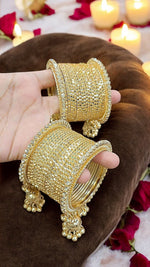 Radiant Golden Jhumki Necklace Set – Traditional Ethnic Elegance