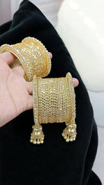 Radiant Golden Jhumki Necklace Set – Traditional Ethnic Elegance