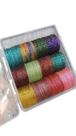 Elegant Traditional Glass Bangle Set – Timeless Ethnic Charm - Libasaa.com