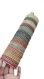 Premium Golden Shadow Thread Bangles Set β 12 Unique Colours, 4 Bangles Each - Libasaa.com