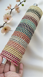 Premium Golden Shadow Thread Bangles Set β 12 Unique Colours, 4 Bangles Each - Libasaa.com