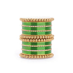 Traditional Indian Bangle Set with Antique Kadas – Elegant Bridal Jewelry for Women - Libasaa.com