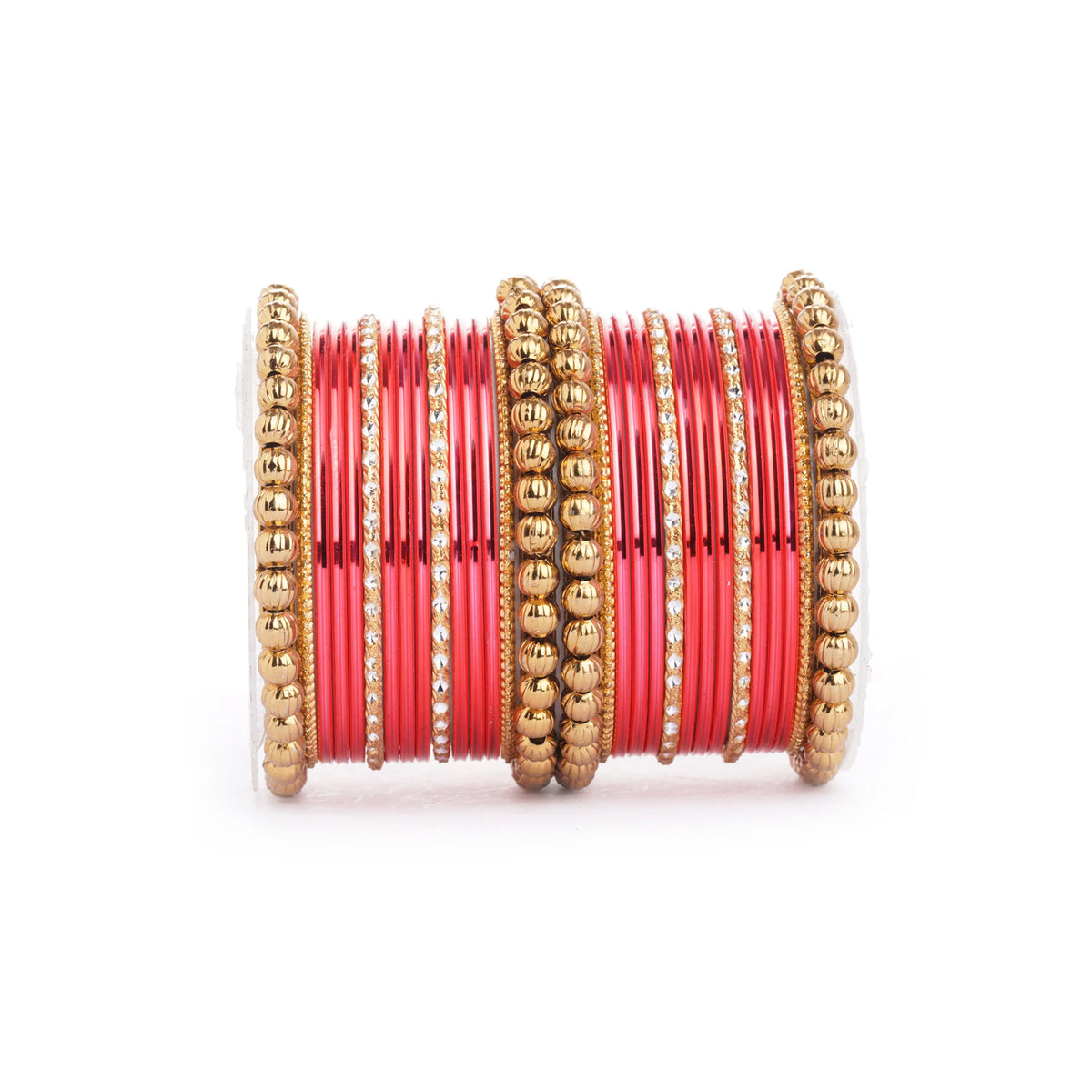 Traditional Indian Bangle Set with Antique Kadas – Elegant Bridal Jewelry for Women - Libasaa.com