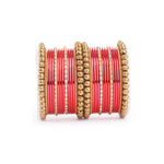 Traditional Indian Bangle Set with Antique Kadas – Elegant Bridal Jewelry for Women - Libasaa.com