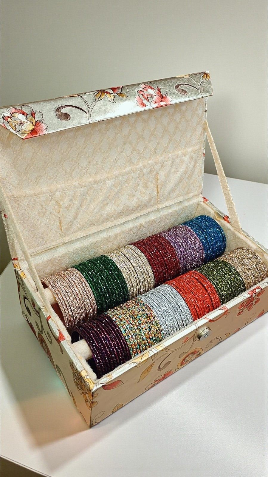 Indian Glass Stone Combo Box | Indian Jewellery | 12 Dozens 12 Colours Combo Glass Bangles Set | Premium Indian Bangles Set for Weddings & Daily Wear