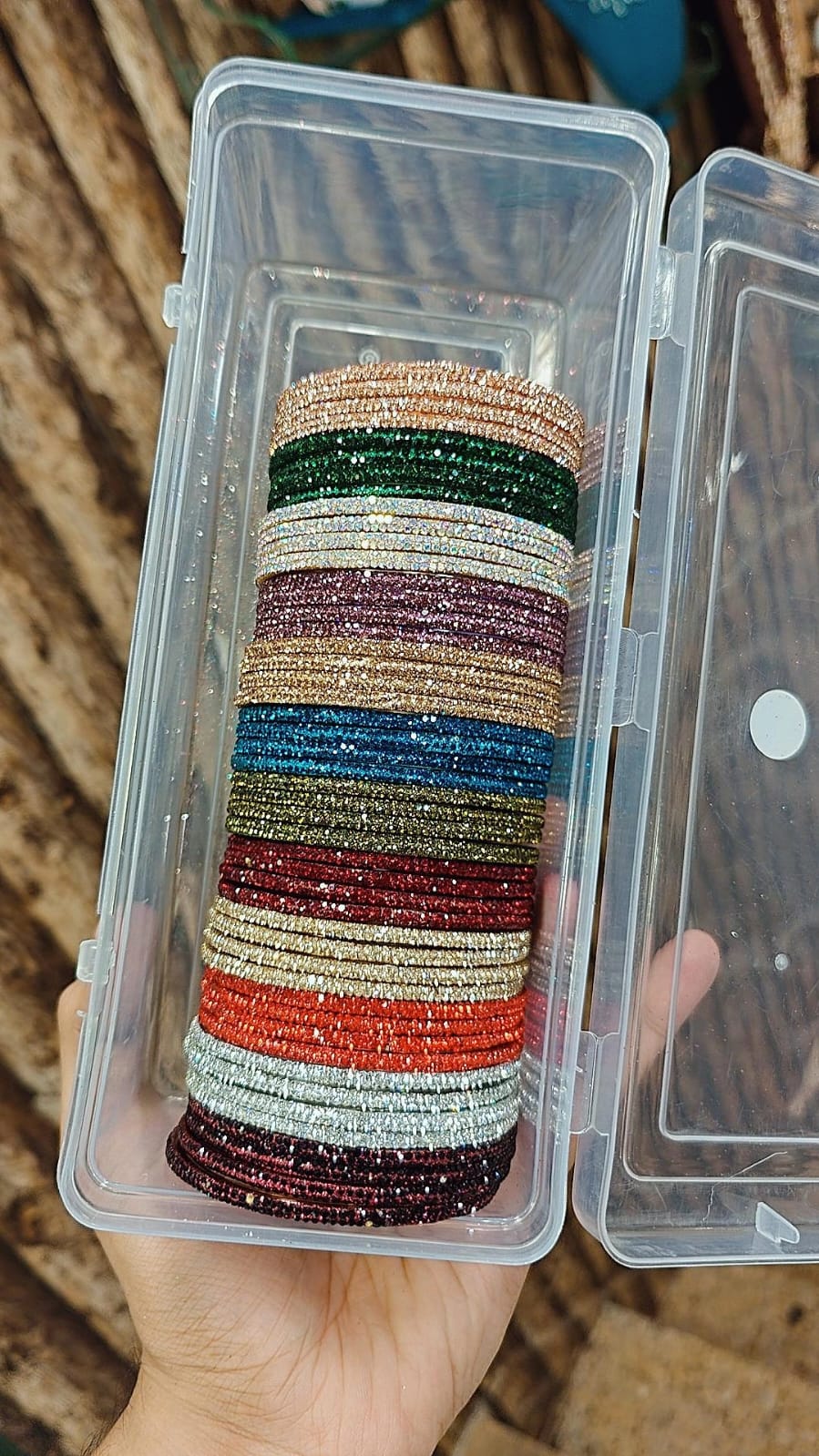 Full Glass Stone Bangles Multicolor (12-Color Box, 4 PCs Each) | Indian Bangles Set | Indian Jewellery