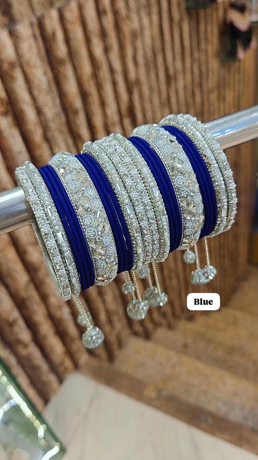 Stone Set with Beautiful Matte Metal Bangles Set | Bridal Bangle Set | Indian Bangles Set | Indian Jewellery