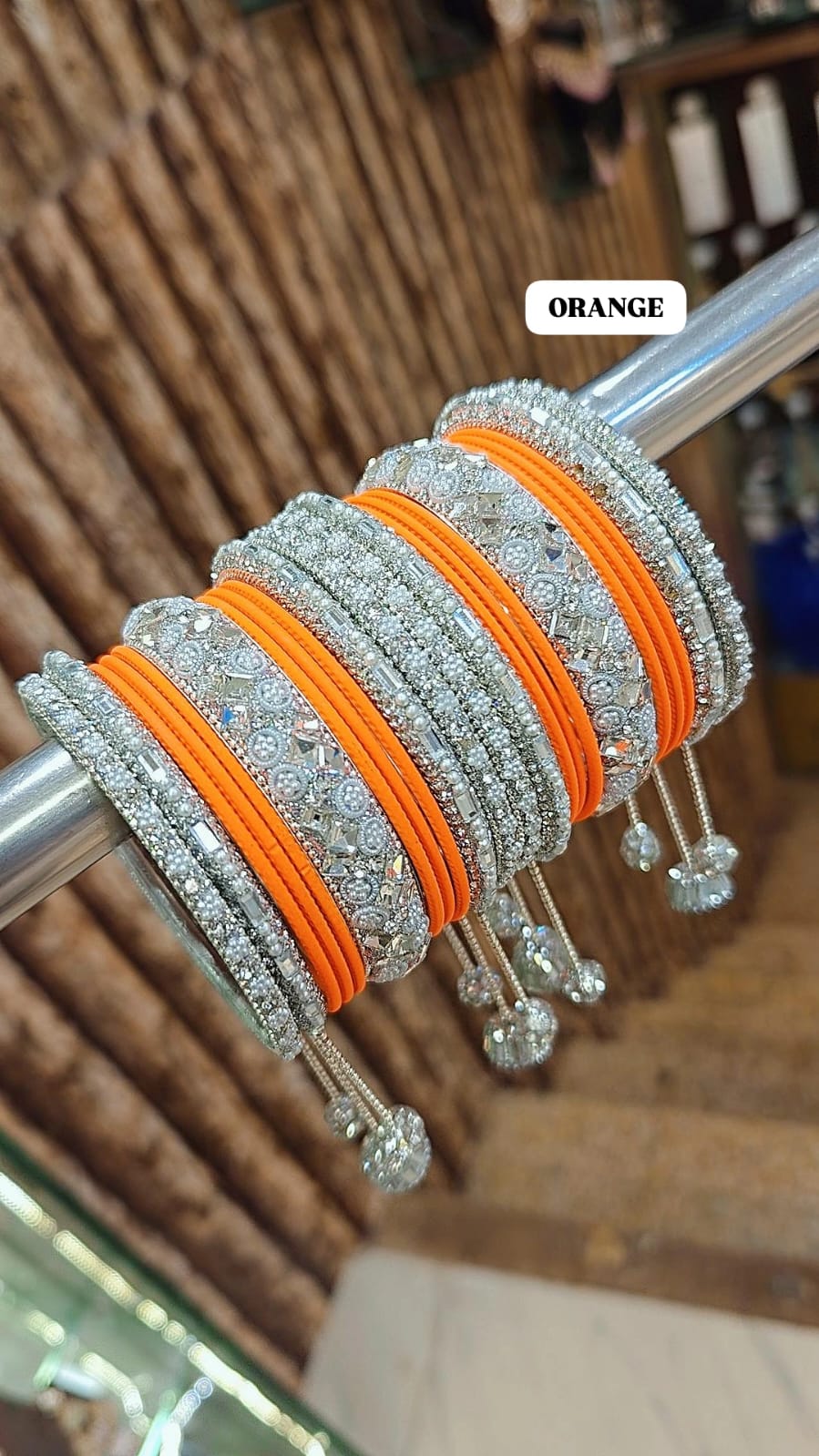 Stone Set with Beautiful Matte Metal Bangles Set | Bridal Bangle Set | Indian Bangles Set | Indian Jewellery