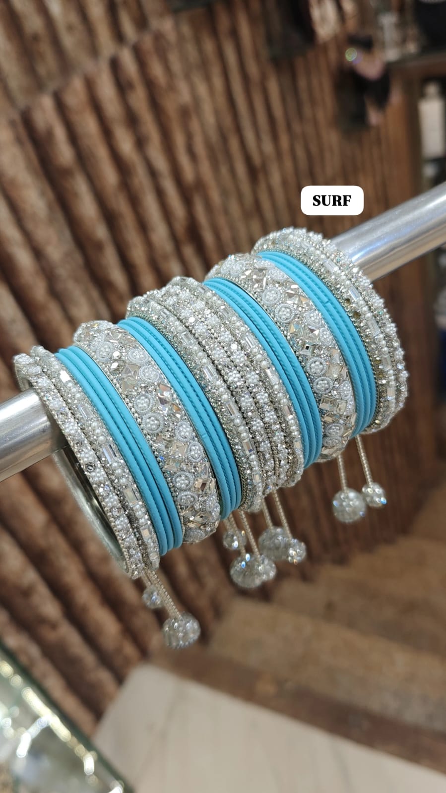 Stone Set with Beautiful Matte Metal Bangles Set | Bridal Bangle Set | Indian Bangles Set | Indian Jewellery