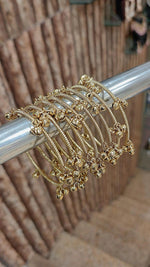 Kashmiri Copper Steel Ghungroo Bangles Set | 8 PCS Indian Jewellery | Traditional Indian Bangles Set for Women