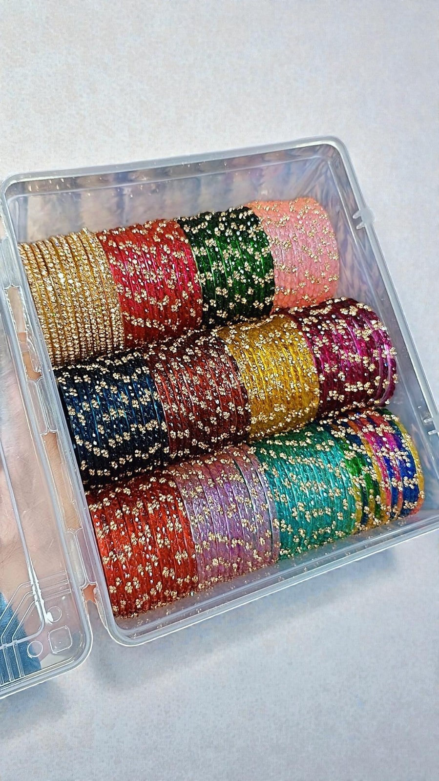 Indian Bangles Set Glass Combo Box – 12 Dozen (12 Colours) Traditional Bangle Bunch | Libasaa