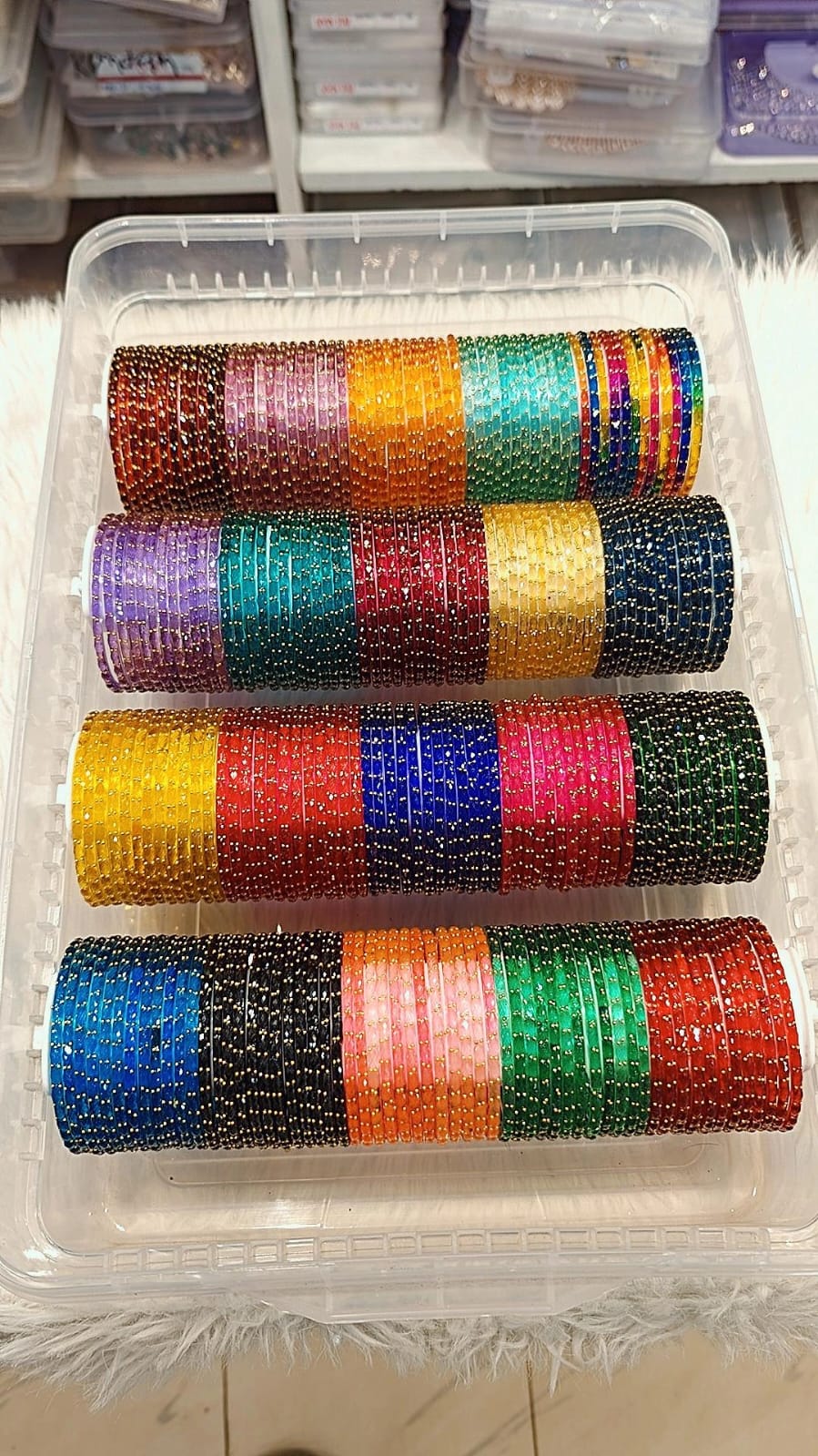 Glass Bangle Bunch – 20 Color Indian Bangles Set | Traditional Indian Jewellery Bangle Combo