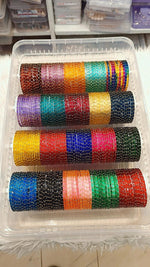 Glass Bangle Bunch – 20 Color Indian Bangles Set | Traditional Indian Jewellery Bangle Combo