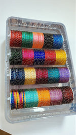 Glass Bangle Bunch – 20 Color Indian Bangles Set | Traditional Indian Jewellery Bangle Combo