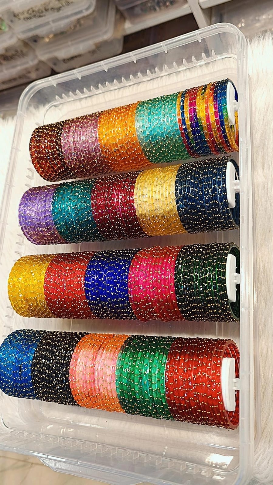 Glass Bangle Bunch – 20 Color Indian Bangles Set | Traditional Indian Jewellery Bangle Combo
