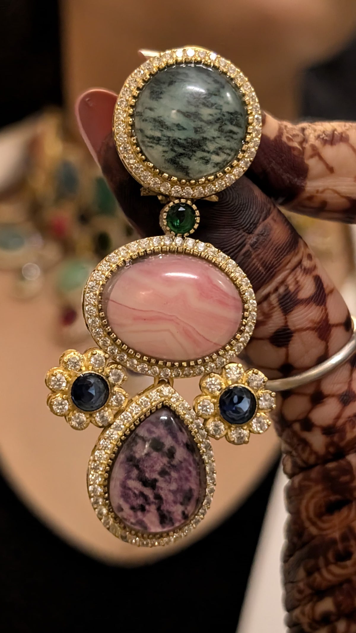 Sabyasachi Inspired Polki Choker Earrings Indian Jewelry Set, Polki Jewelry, Sabyasachi Polki Jewelry Set, Sabyasachi Jewellery Set, Sabyasachi Polki Necklace Set, Indian Polki Jewelry Set - Libasaa.com