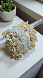 Kashmiri Ghungru Moti Kada Set – 3 Colours Combo Bridal Bangle Set | Traditional Indian Jewellery Bangles Set