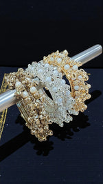 Kashmiri Ghungru Moti Kada Set – 3 Colours Combo Bridal Bangle Set | Traditional Indian Jewellery Bangles Set