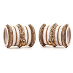 Bridal Bangles Set Jhumki Bangle Set Studded with Pearls Gold Plated Set Of 2 Traditional Wedding Chooda Set & Festive Jewellery for Women