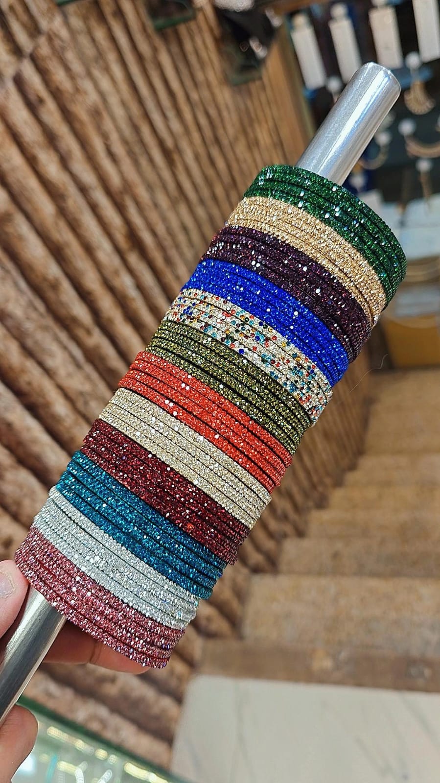 Premium 2 Line Crystal Glass Bangles Design | 12 Colours Combo Box (4 Pcs Each) | Traditional Indian Bridal & Party Wear Bangles Set for Women