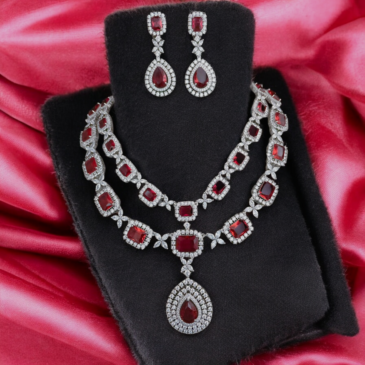 Exquisite Detailing Bollywood Polki Necklace Jewellery Set, Bridal Polki Jewelry, Wedding Polki Necklace Set, Pakistani Jewelry, Polki Jewelry Set - Libasaa.com