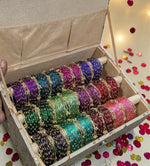 Indian New Kashmiri Ghunghroo Bangles with Raindrop Design | Bridal Bangle Set | Traditional Indian Jewellery Bangles Combo Box Set