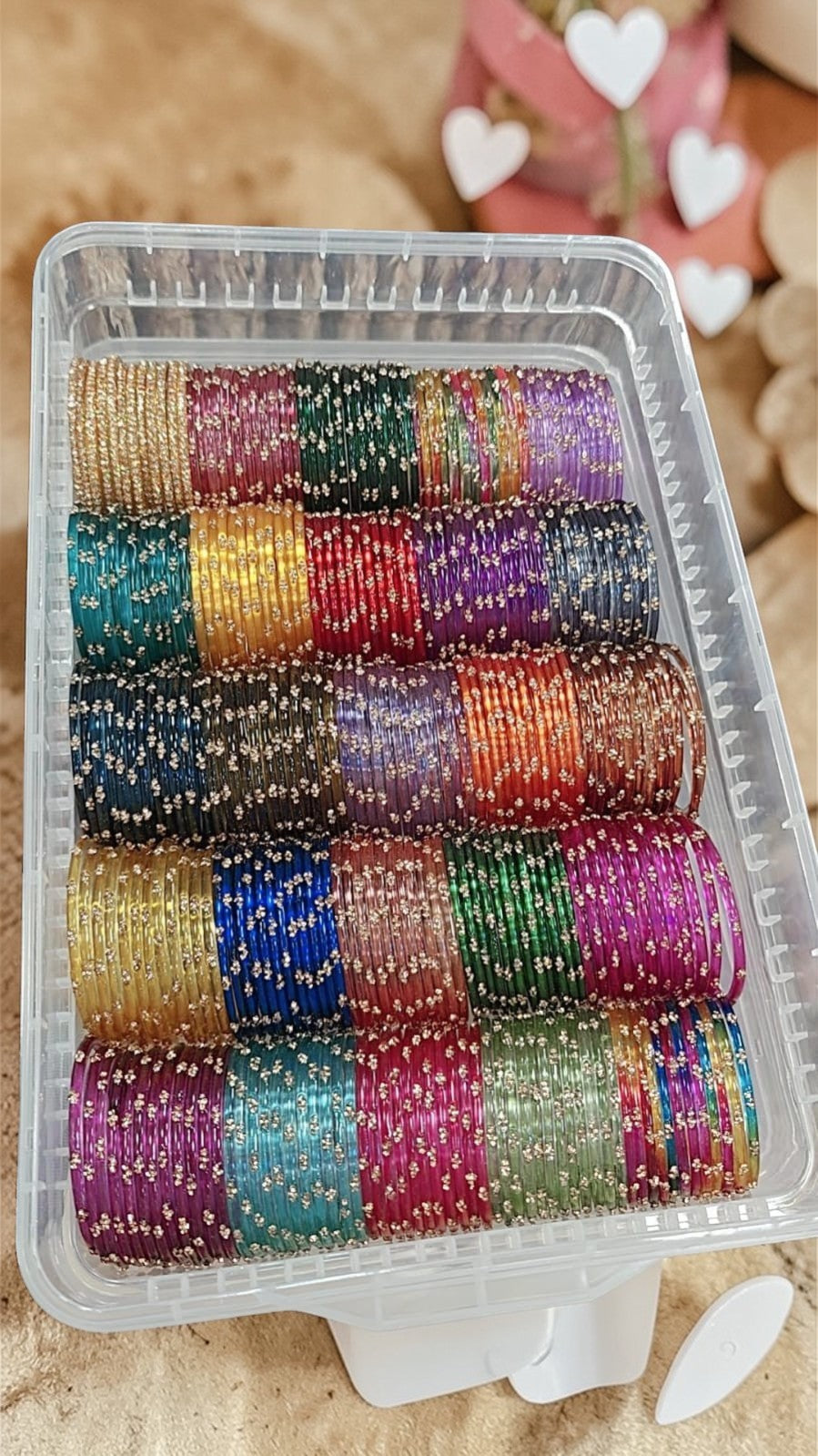 Rain drop Bangles Glass Combo Box, Traditional Indian Bangles Set, Bridal Bangle Elegant Indian Traditional Chudi Set for Bridal & Festive Wear