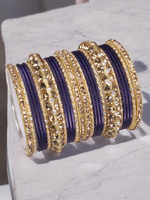 Kundan Stones Bangle Set, Indian Wedding Jewelry, Kundan Jewelry, Pearl Bangle Set, Pakistani Bangle Stack - Libasaa.com