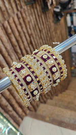 Colorful Stone Necklace Set with Pearl (Moti) Detailing | Traditional Indian Stone Jewellery Set for Women | Ethnic Wedding & Party Wear Necklace
