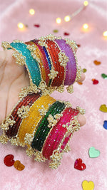 Indian New Kashmiri Ghunghroo Bangles with Flower Design | Bridal Bangle Set | Traditional Indian Jewellery Bangles Set