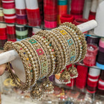 New Copper Multi Bangles Set with Jhumki Traditional Indian Ethnic Jewellery for Women Wedding & Festive Wear