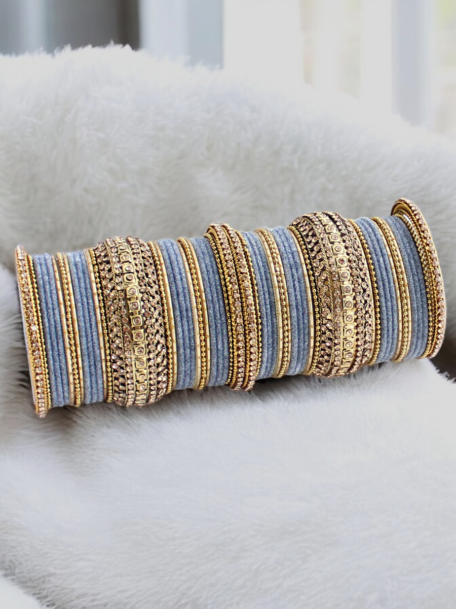 Indian Traditional Celebrity Wedding Chooda Bangles Set, Indian Chooda Set, Traditional Bangles Set, Pakistani Chooda Set, Pearl Chooda Set - Libasaa.com