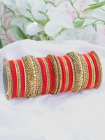 Indian Traditional Celebrity Wedding Chooda Bangles Set, Indian Chooda Set, Traditional Bangles Set, Pakistani Chooda Set, Pearl Chooda Set - Libasaa.com