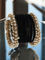 Pakistani Bridal Pearl Bangles Kundan Jewellery Set, Pakistani Wedding Pearl Bangles, Chura set, Bangles Set, Indian Jewellery Set, - Libasaa.com