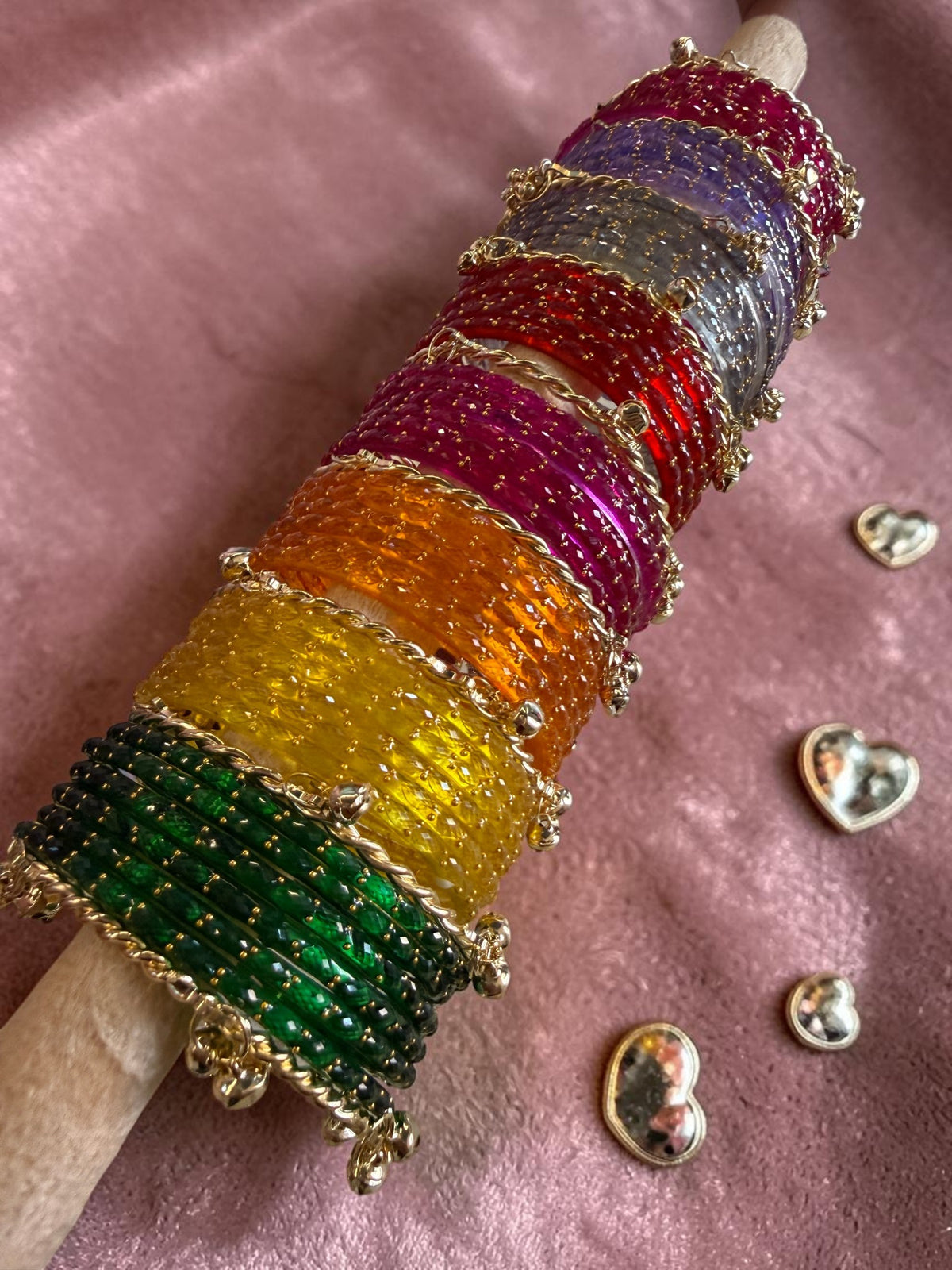 New Kashmiri Ghunghroo Bangles Set | 8 Color Combo Bridal Bangles | Flower Design Traditional Jewellery for Women