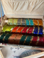 Indian New Kashmiri Ghunghroo Bangles with Raindrop Design |12 Color Combo Set Bridal Bangle Set | Traditional Indian Jewellery Bangles Combo Box Set