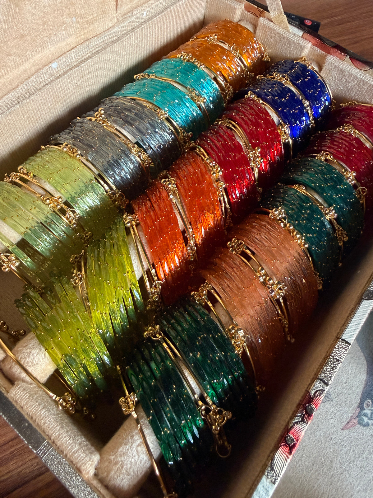 Indian New Kashmiri Ghunghroo Bangles with Raindrop Design |12 Color Combo Set Bridal Bangle Set | Traditional Indian Jewellery Bangles Combo Box Set