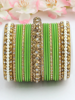 Wedding Special Pearl Bangles Jewelry Set, Special Bangles Chura Set, Indian Chooda Set, Pakistani Pearl Kudan Jewelry, Bridal Jewellery Set, Kundan Jewelry Set - Libasaa.com