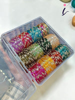 Glass Tikki Jelly Bangles Combo Set (12 Dozen, 12 Colours Box) | Premium Indian Traditional Bangles Collection for Women