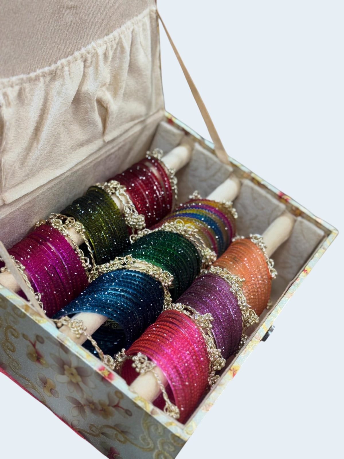 Kashmiri Ghungru Combo Box with Glass Bangles | All-in-One Bridal, Wedding & Festive Traditional Bangle Collection for Women