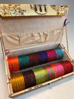 Rain Drop Glass Bangles Set 12 Colours | Indian Bangles Bangle Bunch Set | Indian Jewellery