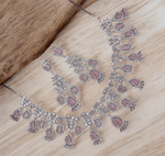 Fabulous Bridal Perfection CZ Choker Earrings Jewelry, CZ Choker Set, Indian Bridal Jewellery Set, AD Necklace Set, CZ Earrings Set - Libasaa.com