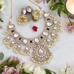 Celebrities Inspired Polki Necklace Jhumki Set, Bollywood Polki Choker Jewelry Set, Indian Polki Necklace Set, Pakistani Polki Choker Set - Libasaa.com