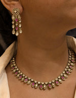 Luxurious Bollywood Designed Choker Matching Earrings, Indian Bridal Statement Earrings Set, Celebrity Inspired Jewelry Set, Pakistani Wedding Choker Set, Pakistani Bridal Jewelry Set, Wedding Choker Jewelry - Libasaa.com