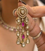 Luxurious Bollywood Designed Choker Matching Earrings, Indian Bridal Statement Earrings Set, Celebrity Inspired Jewelry Set, Pakistani Wedding Choker Set, Pakistani Bridal Jewelry Set, Wedding Choker Jewelry - Libasaa.com