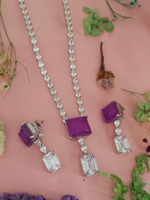 Paki Statement Rectangular Polki Necklace Set, Pakistani Polki Necklace Set, Indian WeddingPolki Jewelry Set, Bollywood Polki Necklace Set, Bridal Jewelry - Libasaa.com